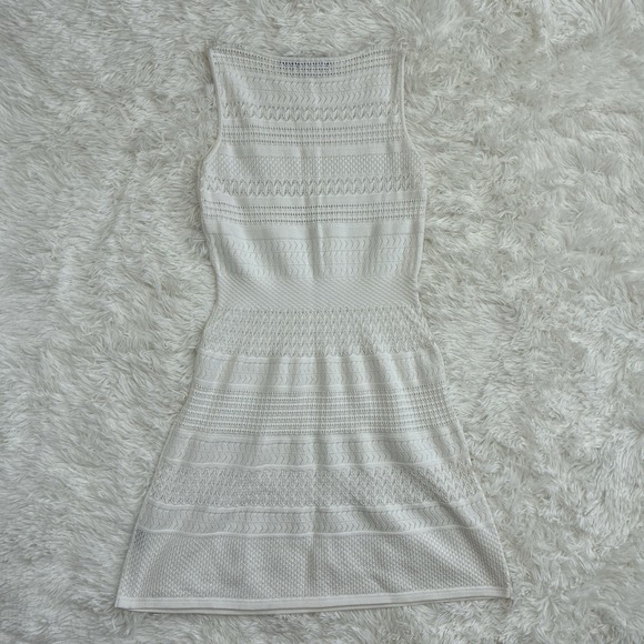 Lauren Ralph Lauren White sleeveless knit sweater ALine Knit dress Petite Medium - Picture 2 of 6